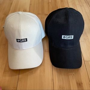 (PAIR) Korean #GR8 text Baseball Cap